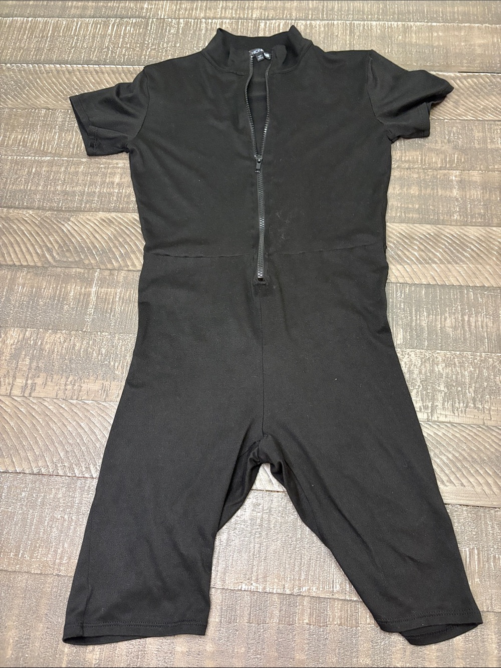 Fashion Nova Black Stretch Romper